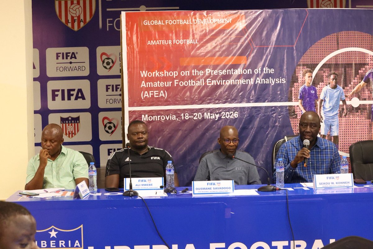 alimwebe's tweet photo. Monrovia- Liberia for présentation of FIFA Amateur Football Environnement Analysis/ country report supporting my brother RTC Ousmane- Growing the game for all https://t.co/mWXELzepbN