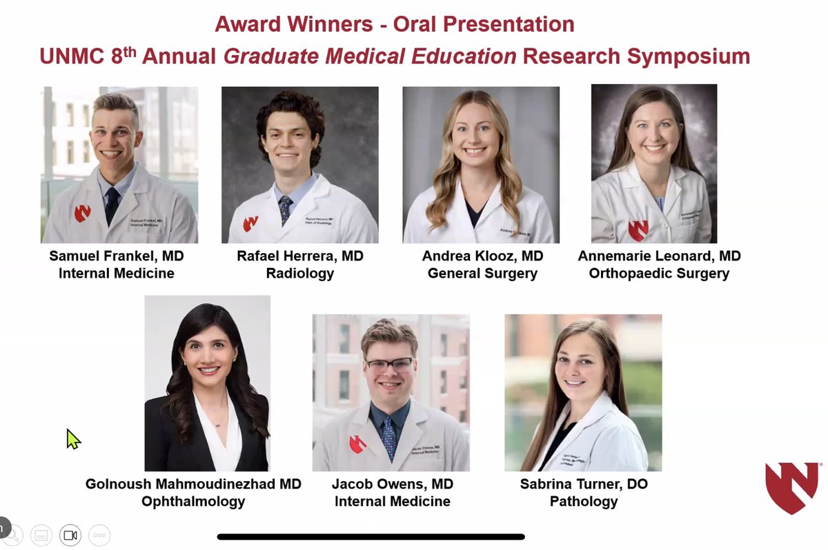 UnmcRadiology's tweet photo. Congratulations to radiology resident Dr. Rafael Herrera on being recognized as an award winner for Oral Presentation at the @unmc 8th Annual GME Research Symposium! 🎉 Big shoutout to DR PD @radjayp for the support that help residents thrive and succeed at the highest level. 🙌 https://t.co/A2oktfsYXu