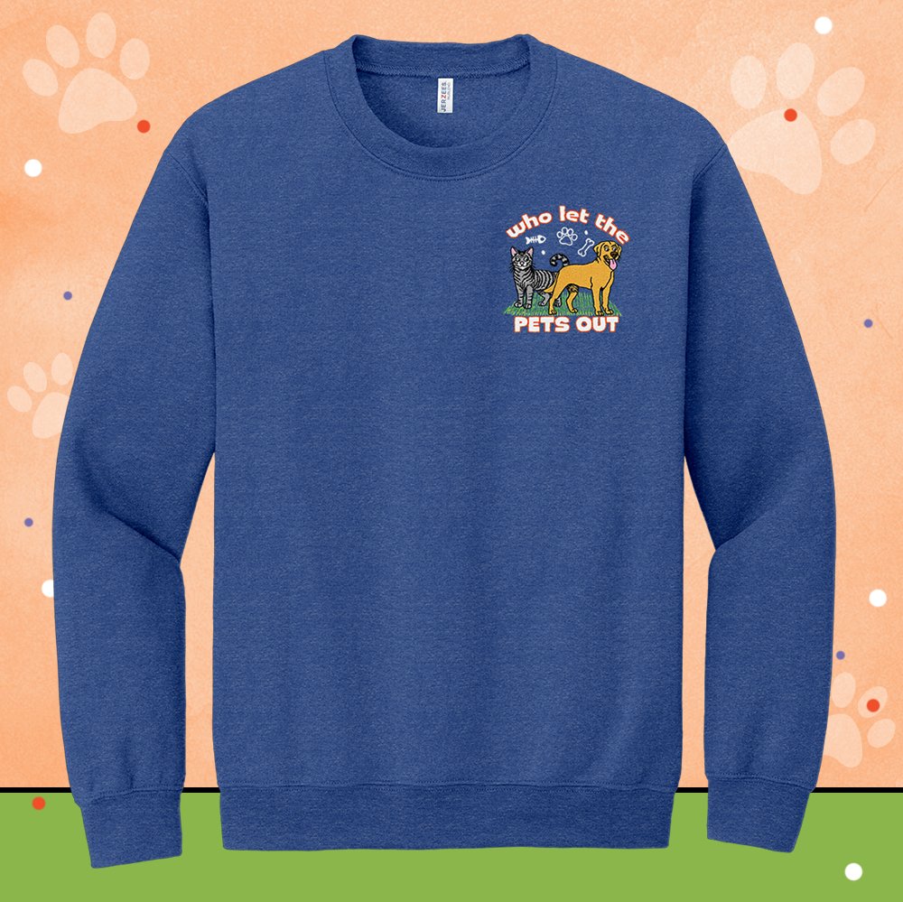 WorkPlacePro's tweet photo. Keep in purr-fect rhythm and bark to the beat wearing our embroidered "Who Let the Pets Out" crewneck sweatshirt or t-shirt. Apply promo code SM4567 for your discount.
•
Shop now: https://t.co/aHIavNwxBT
•
#workplacepro #wearingWPP #petcare #veterinary https://t.co/PLxsj1kq5P
