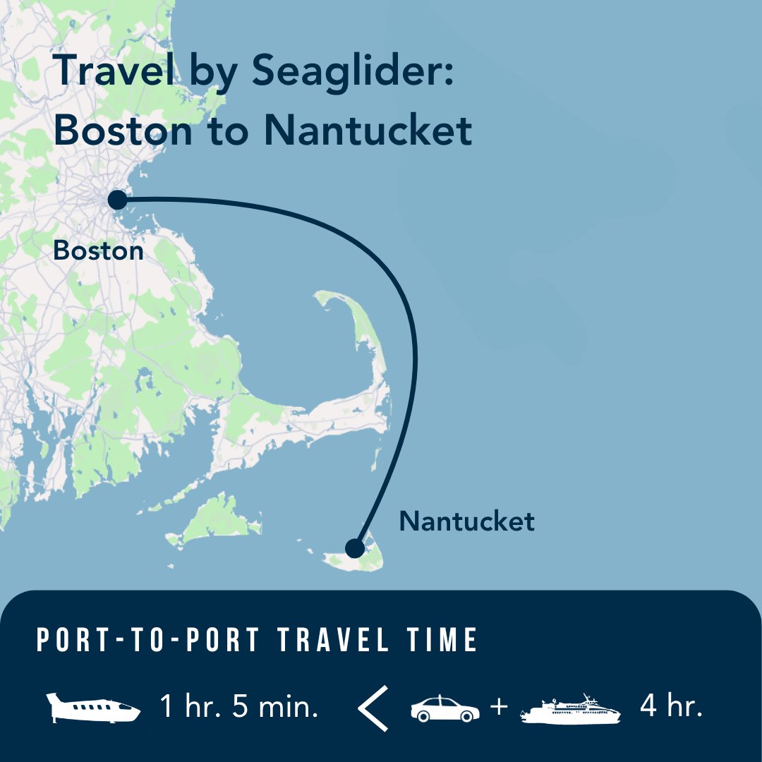 regentcraft's tweet photo. This Memorial Day weekend, imagine skipping the traffic entirely. 

While millions of Americans sit in bumper-to-bumper highway gridlock, we're building a future where those same trips take a fraction of the time

⚓ Providence to Martha's Vineyard in 35 min. 
🌴 Miami to West Palm Beach in 40 min. 
🦞 Boston to Nantucket in 1 hr. 5 min. 
🏖️ Manhattan to Montauk in 1 hr. 15 min.

@regentcraft Seagliders aren't just faster; they're a fundamentally different way to travel. Imagine relaxing in a spacious cabin, open water and coastline gliding past outside large windows, and arriving refreshed and recharged — all while the cars are still merging onto the interstate.

The routes that define summer in America were made for Seagliders. Who’s ready to step onboard?