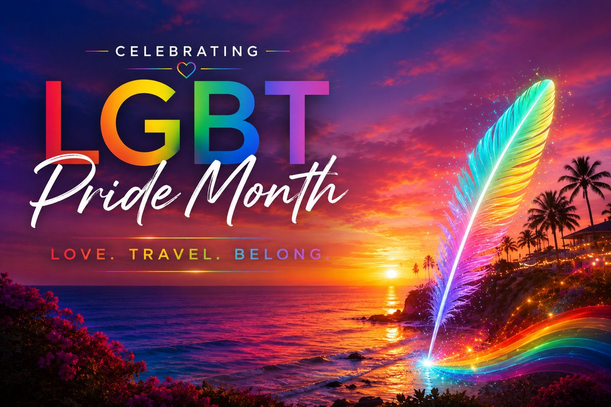 PCKTravel's tweet photo. 🪶 Happy Pride Month! 🌈

Celebrating love, authenticity, community, and unforgettable journeys.

Looking for LGBTQ+ friendly travel inspiration? ✈️
https://t.co/h1uodr8uFG
Where are you celebrating Pride this year? 🪶✨

#HappyPrideMonth #PrideTravel #LGBTQTravel #LoveIsLove https://t.co/Pm5zRJEPLB
