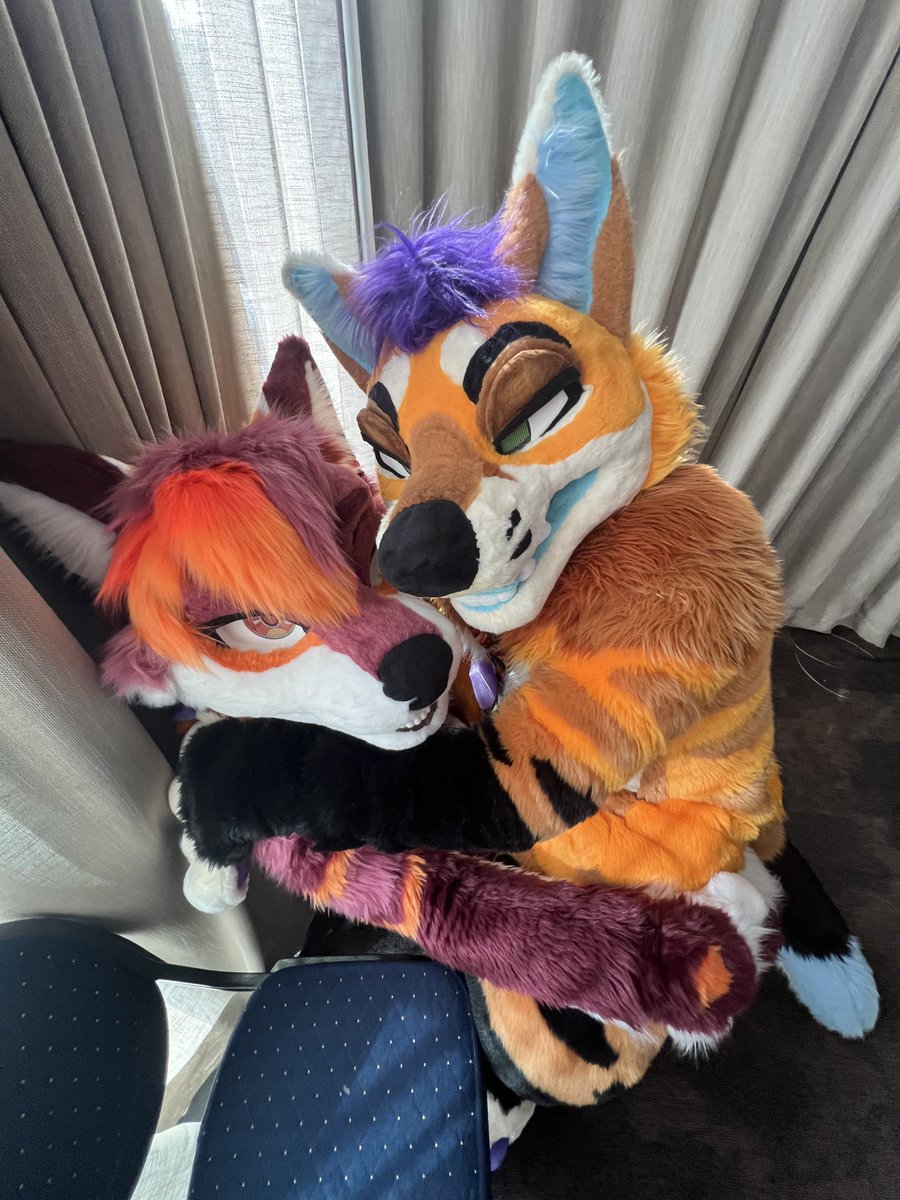 Foxyeen's tweet photo. I met a friend at @AnthroTalesEU !!
I missed him so much I couldn’t resist jumping in his arms :3c

Happy #FursuitFriday !!

#ATT1 #Anthrotales https://t.co/KtzLx9nEo7