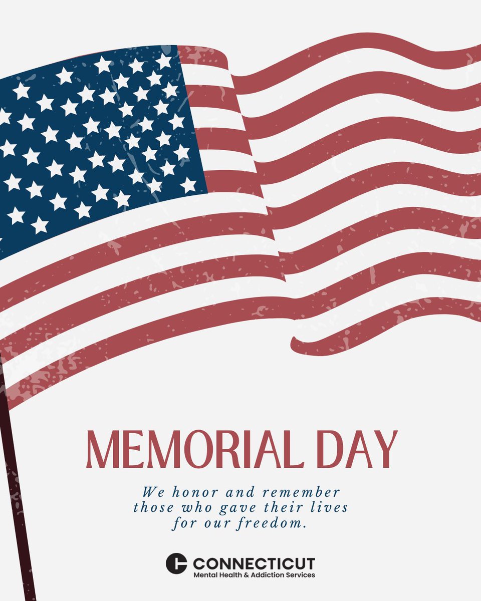 CTDMHAS's tweet photo. On this Memorial Day, we reflect on the heroes who gave everything for our freedom.

We remember and we honor. https://t.co/5kEaZZG0dE
