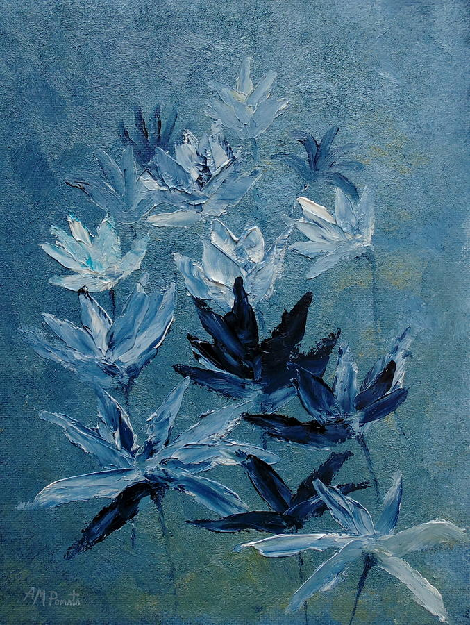 ampomata's tweet photo. This is my painting, "Indigo Flowers". https://t.co/tSNudMC8iJ
