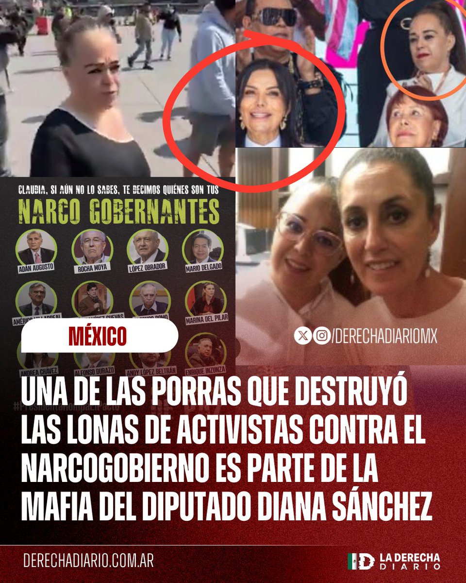 DerechaDiarioMX's tweet photo. 🚨🇲🇽 | ESBIRRA REPRESORA: Una de las agresoras que destruyó la lona de activistas de @mexicanosgritan que exhibían al narcogobierno es identificada como María Fernanda Islas y forma parte de la mafia del Centro Histórico de la CDMX operada por el diputado Diana Sánchez Barrios.

Info @jorgegogdl