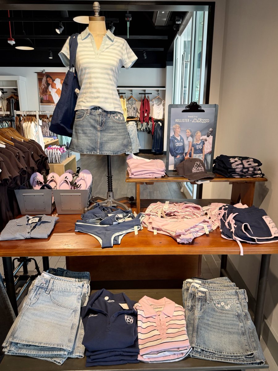 DTSummerlin's tweet photo. @Hollister teamed up with @Kappa for a new collaboration inspired by the energy of soccer culture and everyday street style. Featuring men’s and women’s pieces designed for match days, watch parties, and everything in between. Shop the new collection today! https://t.co/HKftCMa6WP