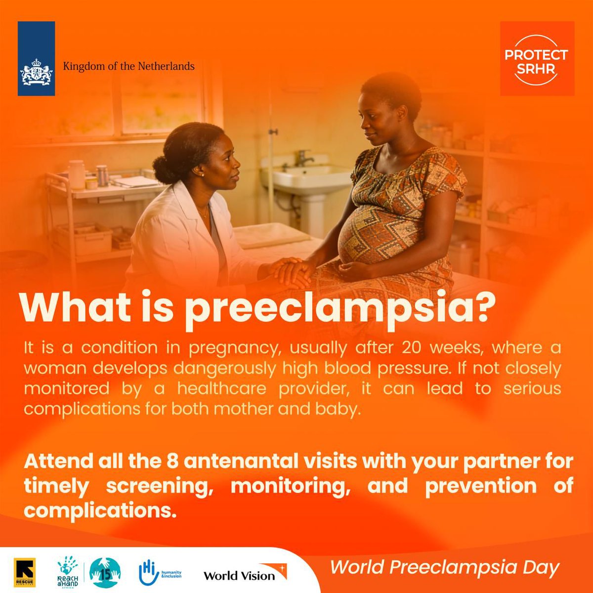 DistrictMaracha's tweet photo. 🚨 Preeclampsia is a dangerous pregnancy condition causing high blood pressure after 20 weeks or after delivery. ⚠️ Early detection saves lives. Attend antenatal care and seek urgent care for severe headache, swelling, blurred vision, or abdominal pain. 
#ProtectSRHR https://t.co/Mfk8jPW5i4