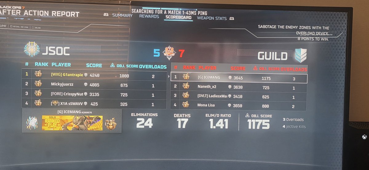 GIANTRAPIER79's tweet photo. @CallofDuty 1 on our team throwing the other 4 ran shop our 4th only played last second last round https://t.co/UxKWYLwgVi