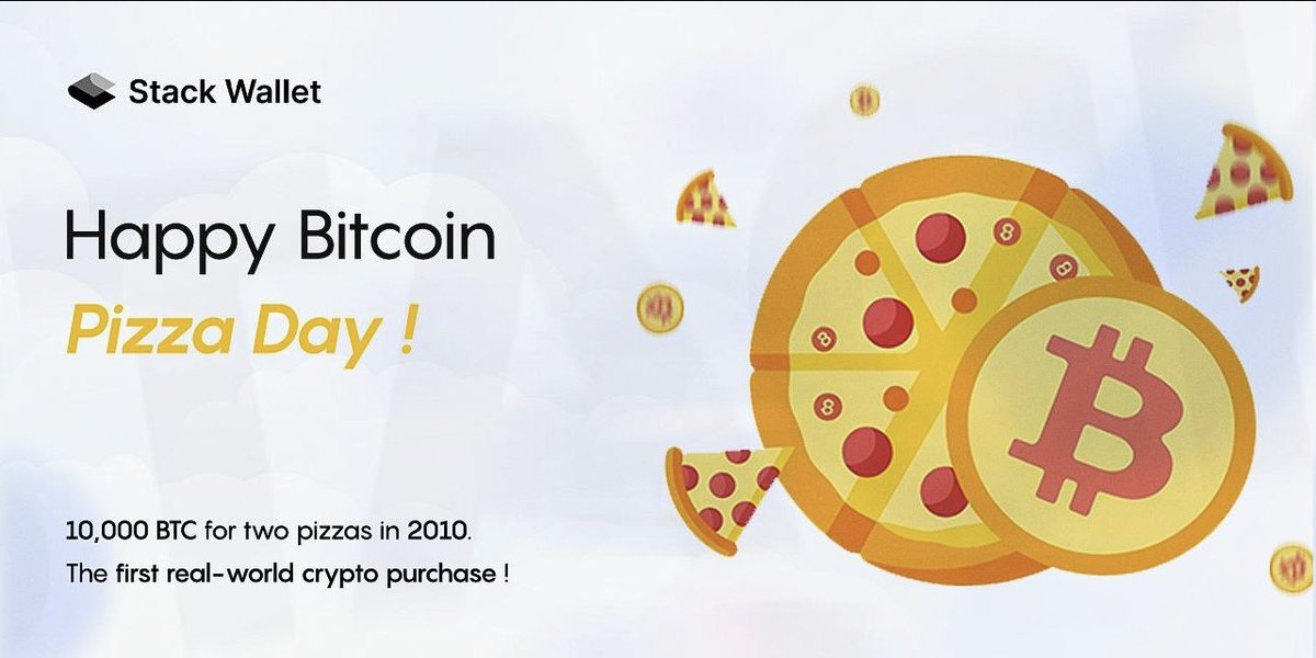 stack_wallet's tweet photo. Happy Pizza Day to everyone still building, still using, still believing . 

🎉🍕 https://t.co/k0GDPf3ARe