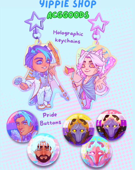 GabiiWka's tweet photo. New keychains and buttons are available on the ACGGoods shop!!

I still planning to make more pride buttons with other characters and flags for pride month 

#Jayvik #Arcane https://t.co/6TZ0KHAw7S