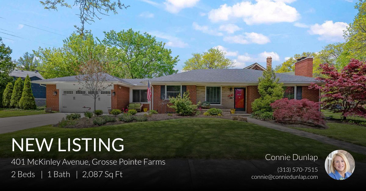 DunlapConnie's tweet photo. 📍 New Listing 📍 Take a look at this fantastic new property that just hit the market located at 401 Mckinley Avenue in Grosse Pointe Farms. Reach out here or at (313) 570-7515 for more information!

Listed by Shana Sine Camer... https://t.co/RC6oZaf2vi https://t.co/egVCsRyTYl