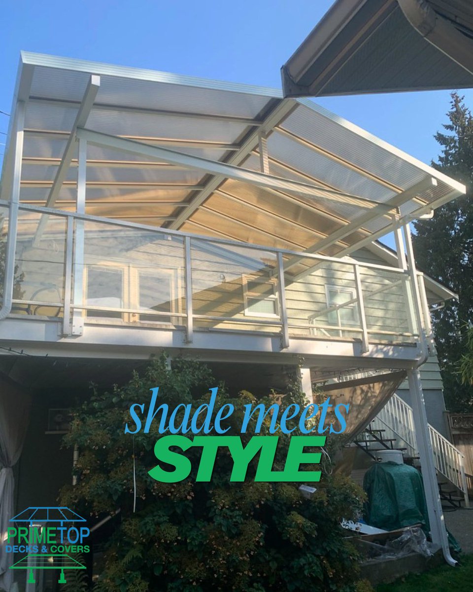 PrimetopC's tweet photo. Modern design. Cool shade. Year-round comfort. ✨

White aluminum framing + tinted brown acrylic panels = the perfect backyard upgrade.

Summer is almost here — make the most of your outdoor space. ☀️

#PatioGoals #CoveredPatio #OutdoorRenovation #BackyardInspo #PatioCover https://t.co/Nogr1pGhh4
