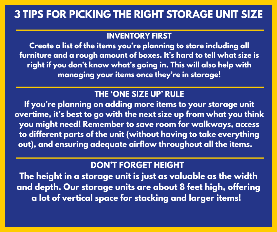 SelfStorageWC's tweet photo. Here's some tips to help make the right decision. If you're still unsure, reach out to us - We're happy to help! https://t.co/sxVmOnOdI6