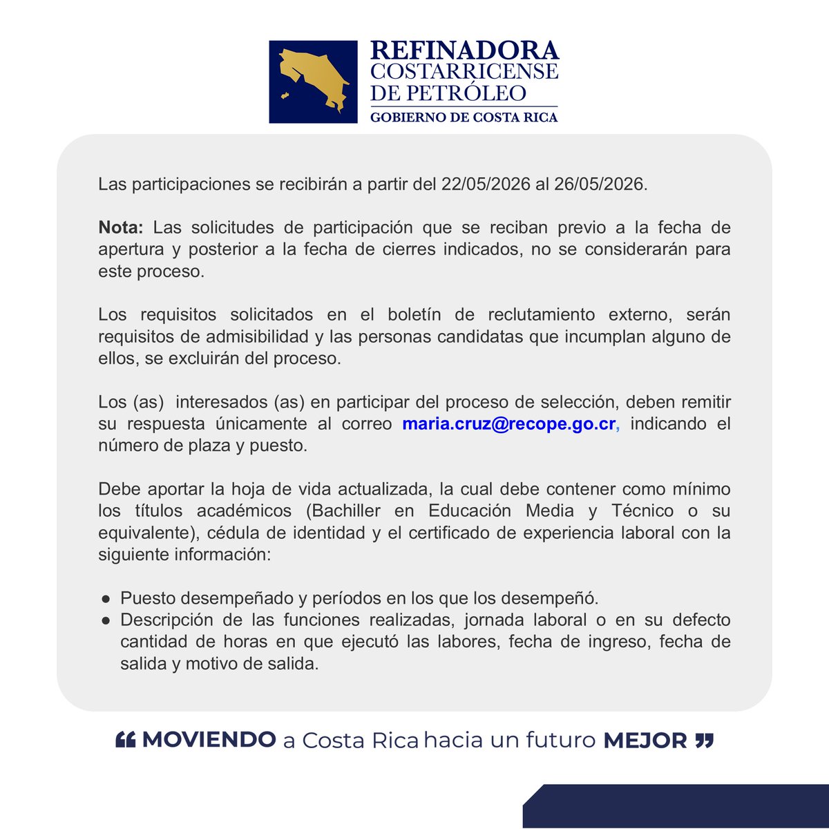 RECOPE tweet media