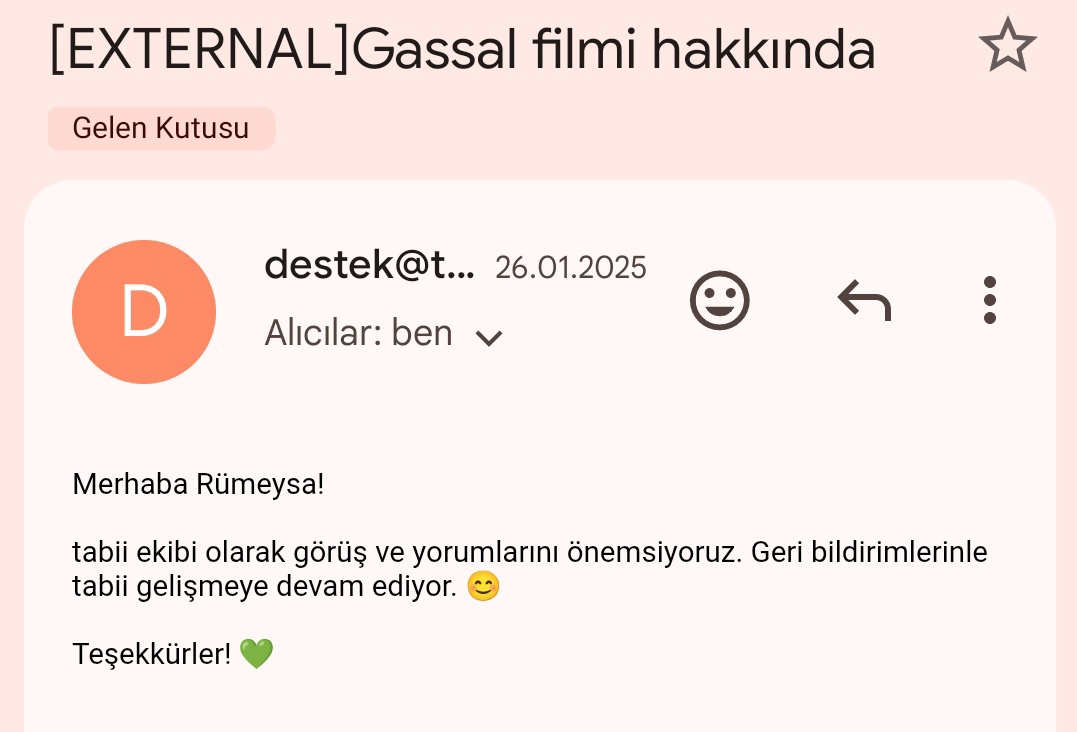 rmyssddm's tweet photo. Posta kutumu temizlerken Gassaldaki çekim hatası için Tabii' ye mail attıgımı gördüm lskgkfk
Cidden bazen çok işsiz hareketlerim var jfkg https://t.co/fpqRyB4AhW