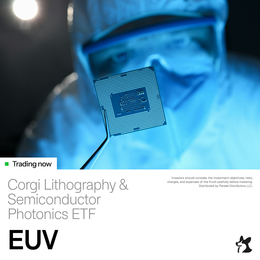 CorgiFunds's tweet photo. Buy the lithography layer. One ticker across semiconductor photonics and precision manufacturing. $EUV 

Learn more: https://t.co/CsvL3Viimy https://t.co/FPK5Teivkv