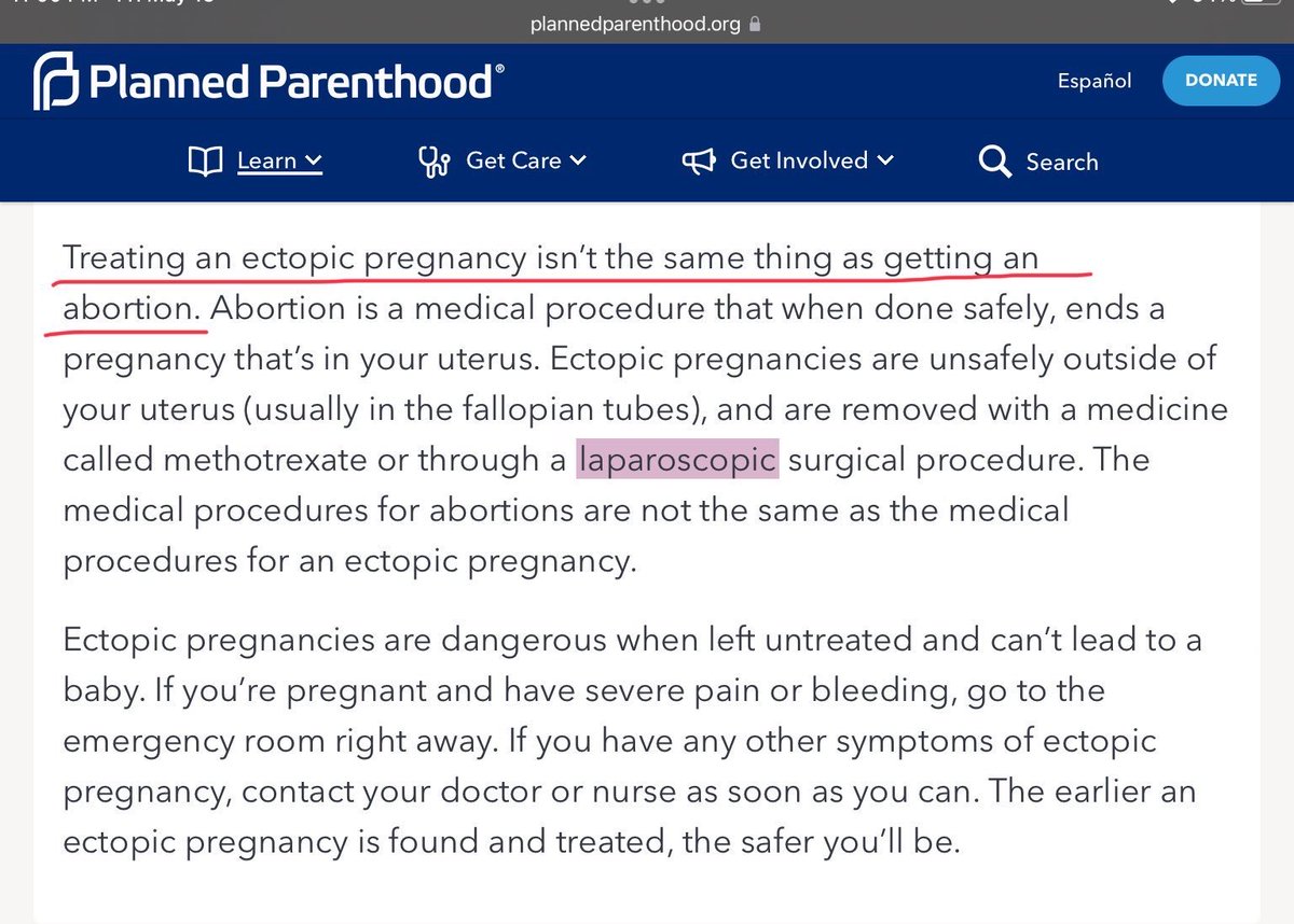 thatgiirl30's tweet photo. @JamieBonkiewicz Per planned parenthood, it’s not an abortion. Try again. https://t.co/FcKiAXbeNi