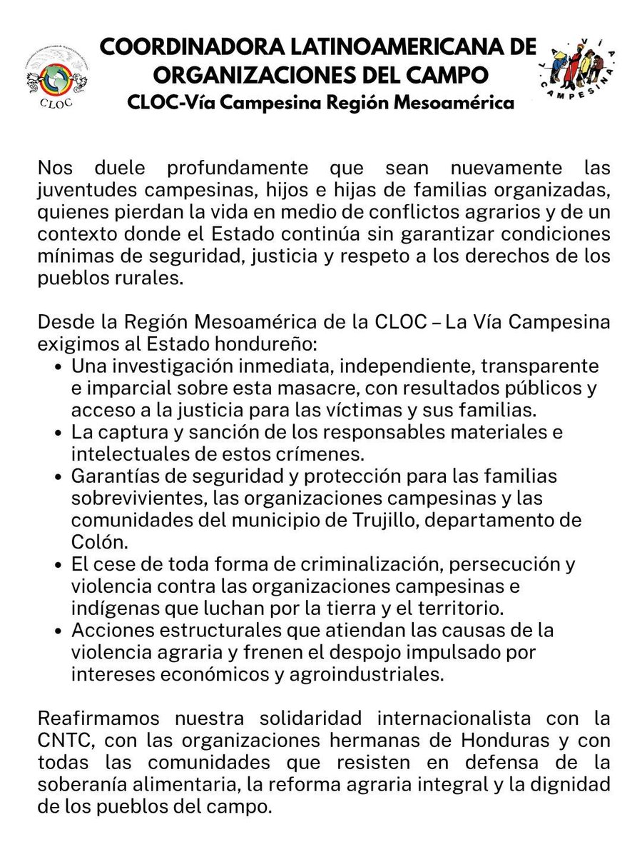 CLOC Vía Campesina tweet media