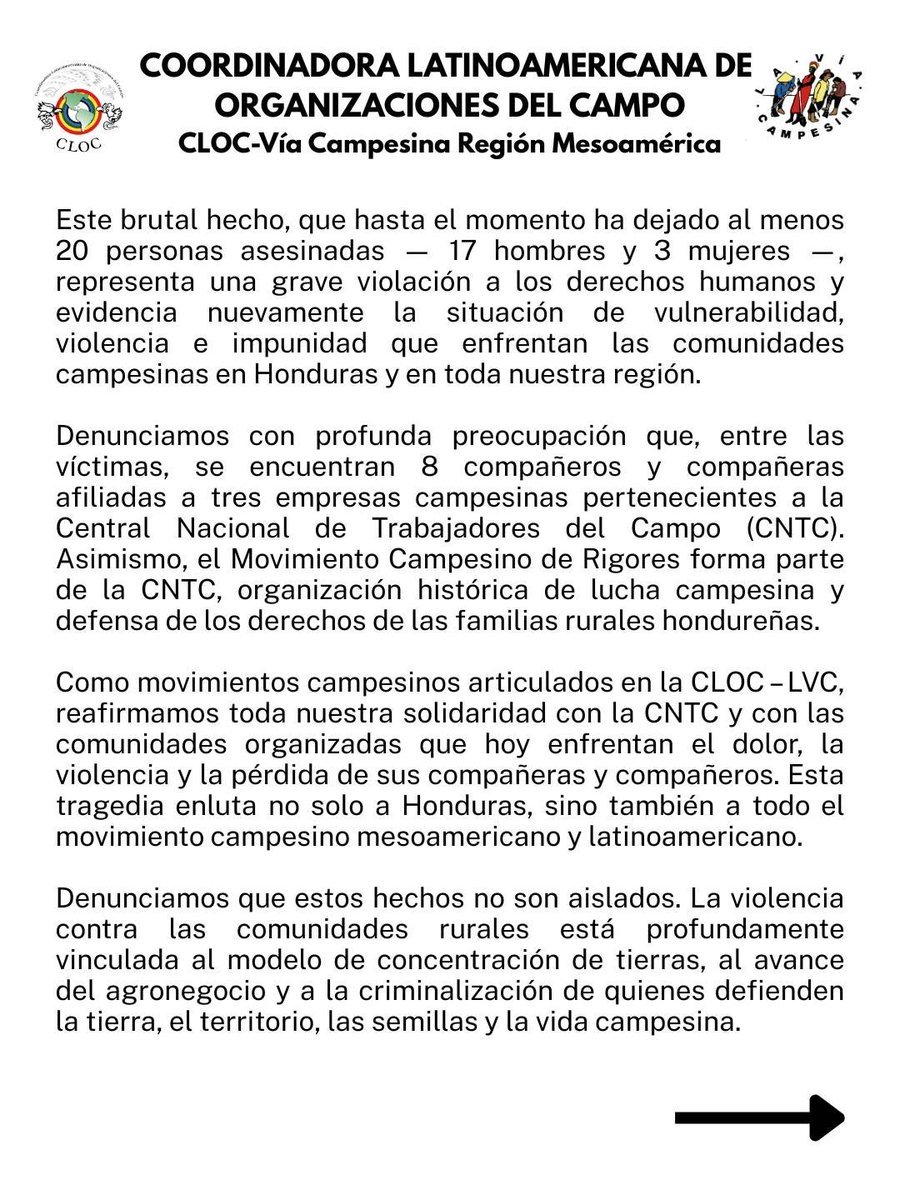 CLOC Vía Campesina tweet media