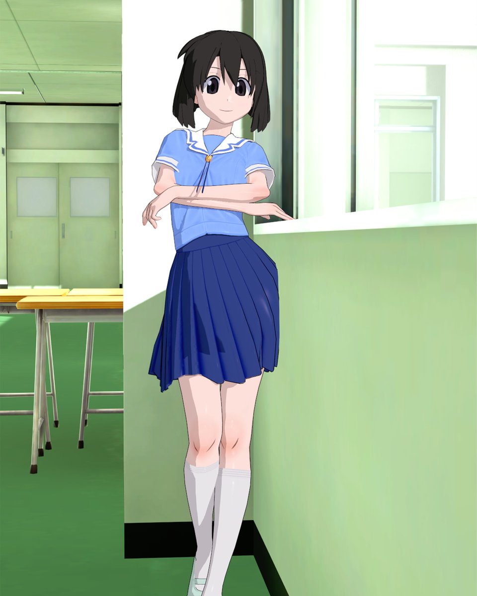 Hallway window pose #あずまんが大王 #azumangadaioh