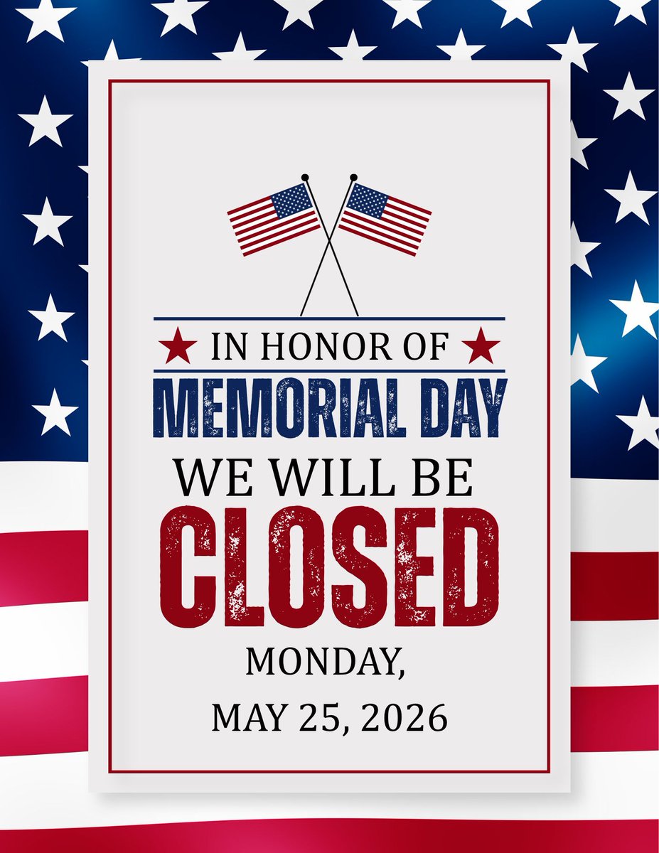 2WorkStaffing's tweet photo. 📢 Quick Reminder!

2Work Staffing will be closed in honor of Memorial Day on Monday, May 25.

We will reopen on Tuesday, May 26, at 8 AM.

We hope everyone has a safe and happy holiday weekend! https://t.co/bm8XoxAKk7