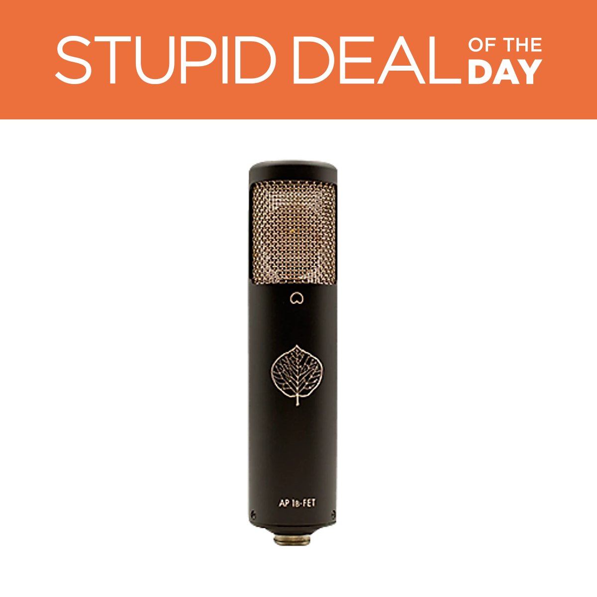 musiciansfriend's tweet photo. Stupid Deal of the Day Friday, May 22, 2026

Aspen Pittman Designs AP 1B-FET Large-Diaphragm Condenser Microphone

Only $299.00! (Was: $599.00)

Limited quantities, while supplies last: https://t.co/bkSE2Nvg9c https://t.co/vvvPv7UosM