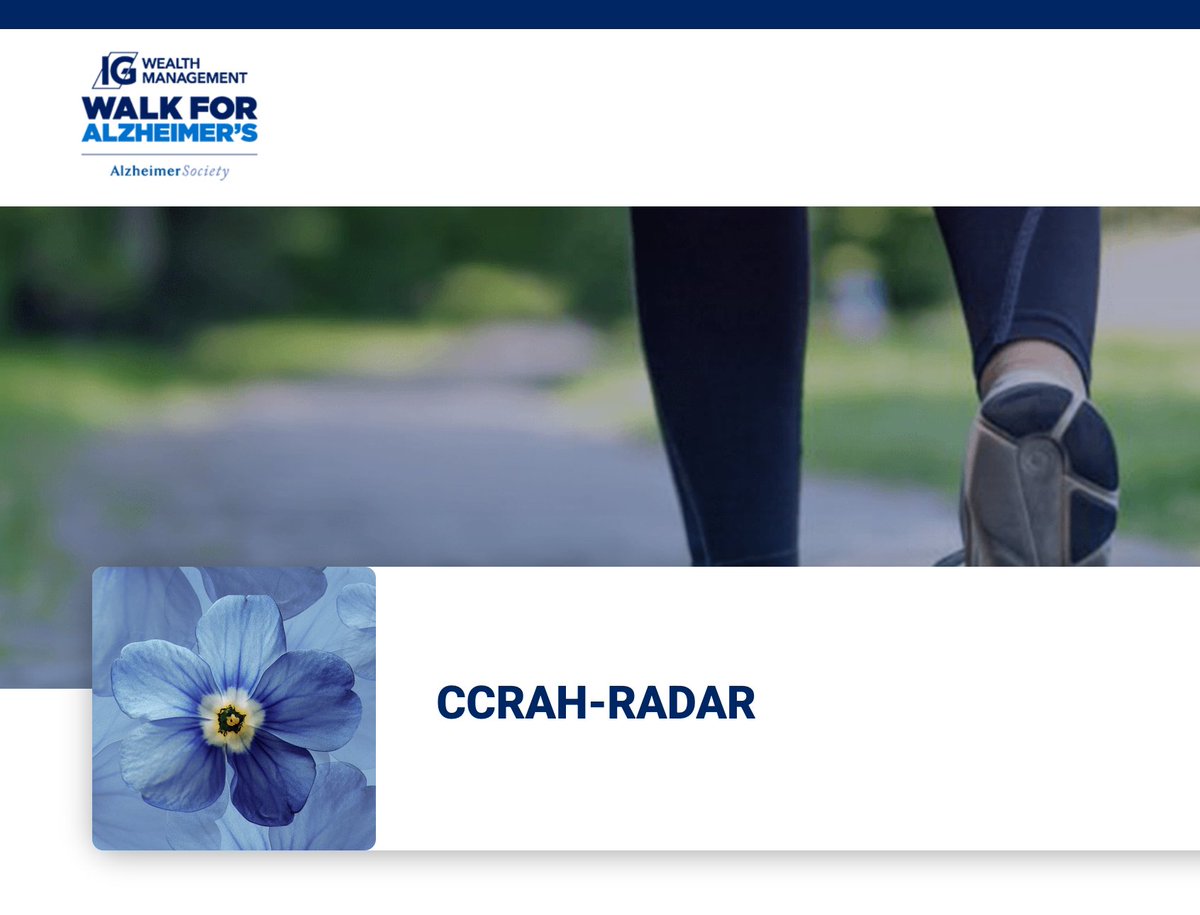 RaDAR_Usask's tweet photo. Members of the CCRAH-RaDAR Team from @USaskCCRAH will be walking in the IG Wealth Management Walk for Alzheimer's on May 30th. Join us, or support the team! https://t.co/oD4bWJJMrh @USaskResearch https://t.co/GkjQohLA8W