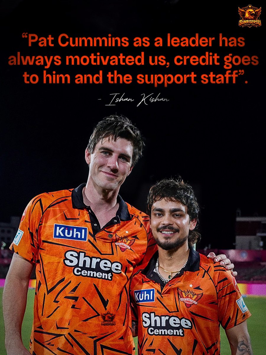 SUNRISERSU's tweet photo. Captain 🫂 Vice-Captain. 🧡 https://t.co/9l79XbREpn