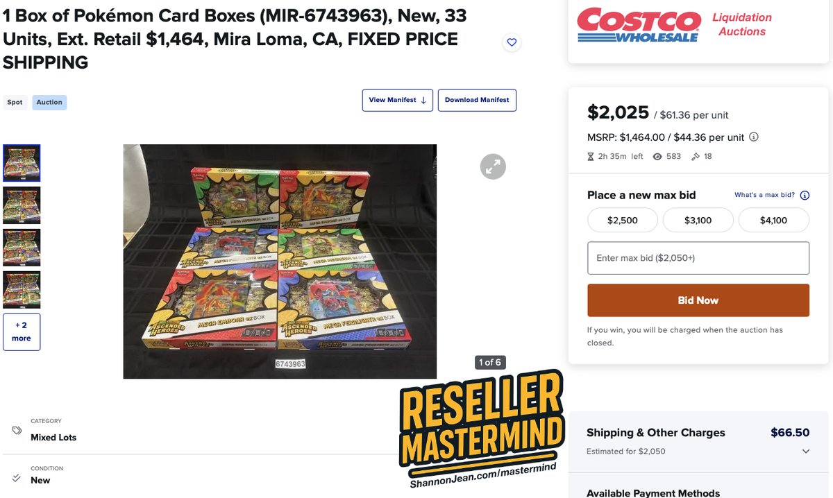 Here we go again. Pokmon bidding madness. Costco store price: $1,464  Current auction bid: $2,025 What are they truly worth? I'll drop the link  in the comments for you maniacs.