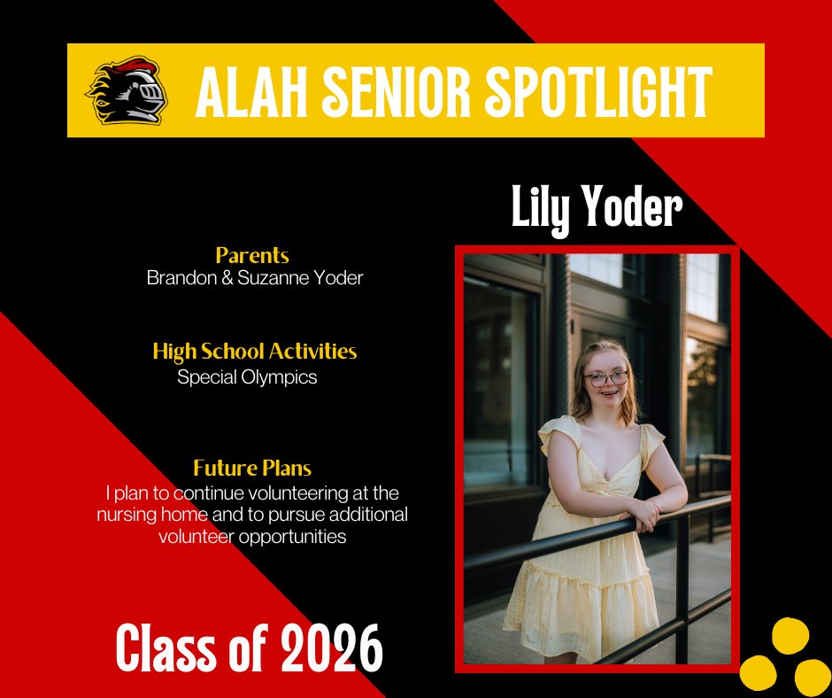 ALAHKnights's tweet photo. Class of 2026 Senior Spotlights https://t.co/y2iaBVNzb4