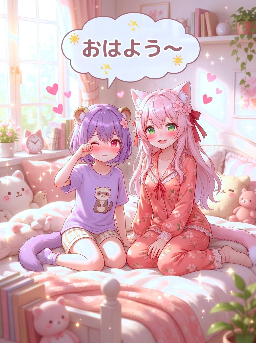 ✨⭐️みー⭐️🐾みぅ&すふぃー🐾│AI生成✨ tweet media