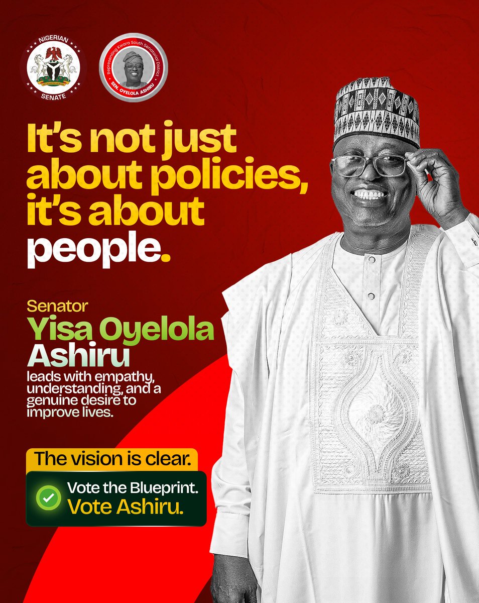 ArcLolaAshiru's tweet photo. Leadership is not just about speeches and promises.
It’s about people. Their struggles. Their hopes. Their future.
The possibility is real
The movement is growing
The blueprint is clear
#ashiruforgovernor #kwara2027 #leadershipwithimpact #voteashiru #followtheblueprint https://t.co/Ski9erZsdR