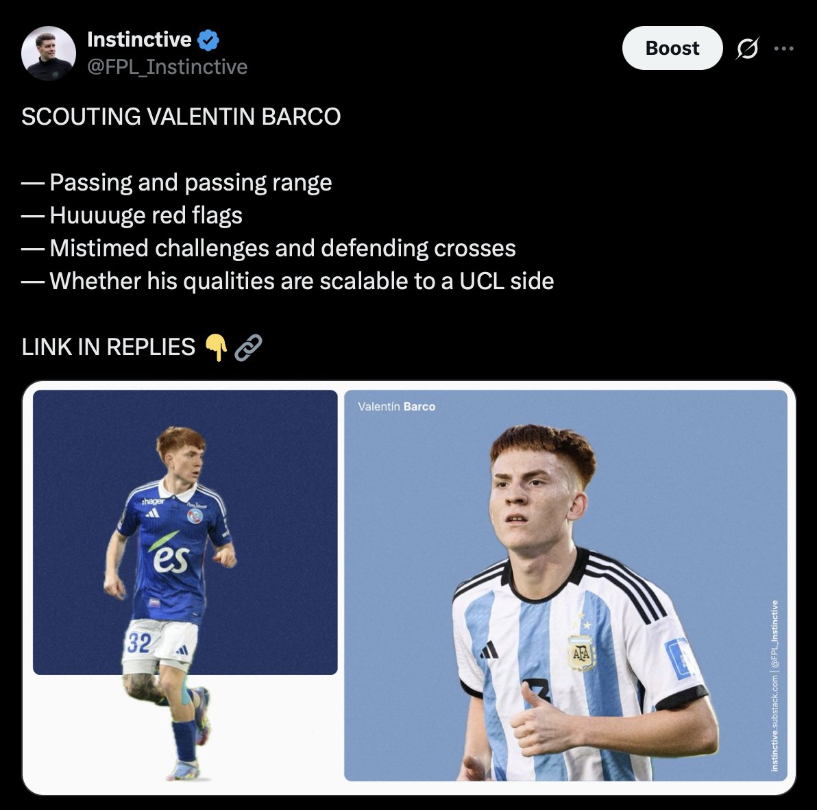 Instinctive tweet media