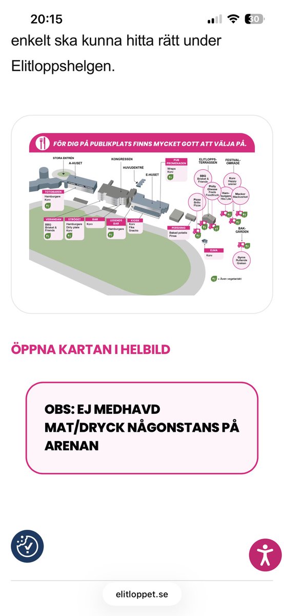MarkusRud's tweet photo. @IngvarssonH I minikylväskan som är 25*19*15 som man får ta med in 😂 
Men var in å kikade på Elitloppets hemsida och det har dom såklart skrivit sig fri att det inte får förekomma. https://t.co/kVypm0QKuf