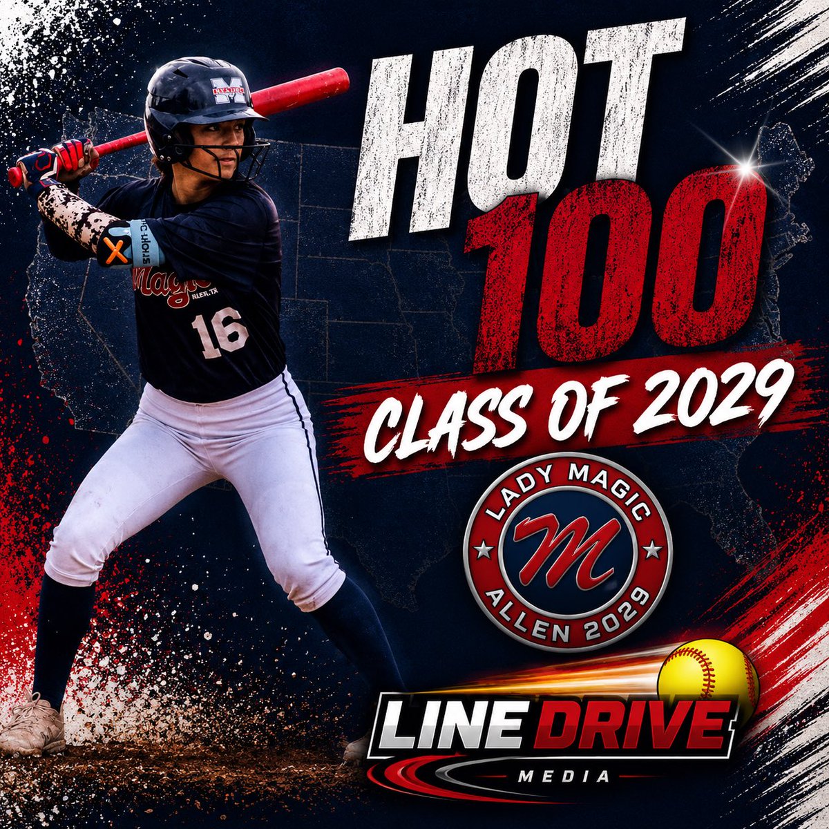 2029Marquez16's tweet photo. Very honored and grateful to be nationally ranked #67 for the class of 2029 by @LineDsoftball Thank you so much for the recognition! #ladymagic #thestandard https://t.co/0q5ZAy9NPw