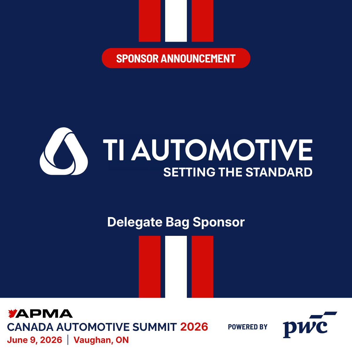 APMACanada's tweet photo. We are proud to welcome #TIAutomotive to the #CanadaAutomotiveSummit!
As a global leader in fluid storage, carrying &amp; delivery systems, they play a critical role in driving the industry’s transition toward electrification &amp; sustainable mobility.

https://t.co/XgzTt0gCE3

#CAS2026 https://t.co/NvAsmPq5XE