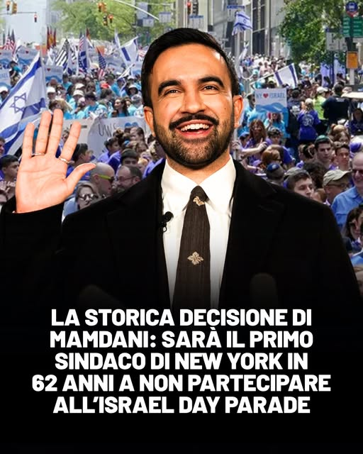 serebellardinel's tweet photo. #DayParade!#Mamdani sa che stare in quel corteo oggi significa stare accanto al governo di #Netanyhau che ha ridotto #Gaza a un cimitero a cielo aperto,ed ha il coraggio di dire NO,#NewYork non ci sarà! GRAZIE! https://t.co/2IZtCo3LjX