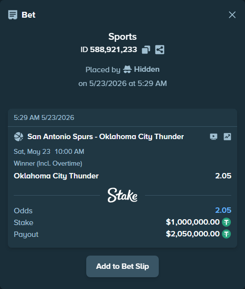 Stake High Roller tweet media