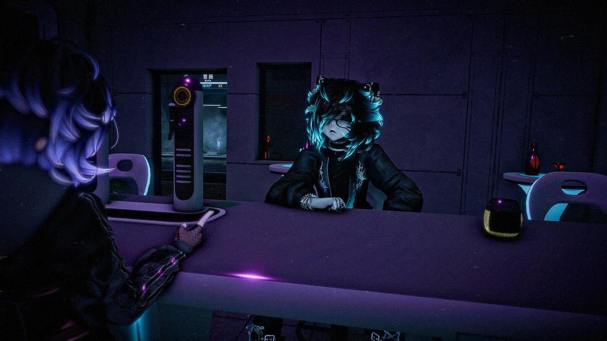 corruption8280's tweet photo. Woah we just arrived in Hyperlink District. We decided to go on a travel and we found a gem. 

The cyber city never sleeps, The adventures through: Hyperlink District by Nachtfly #VRChat #MadeWithVRChat https://t.co/voCcLySVpl

#vrchat民は押すボタン #VRChatPhotography #VRChatPhotos