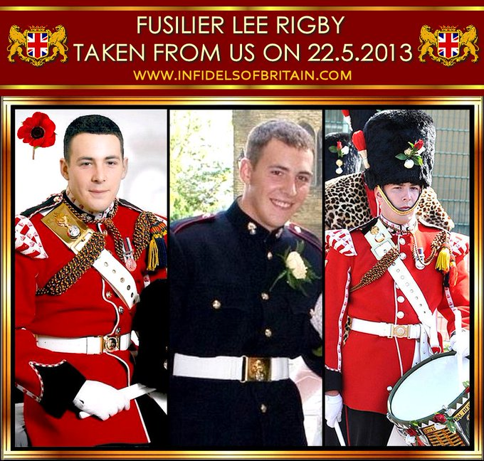 IOBOFFICIAL's tweet photo. TODAY WE REMEMBER THE TRAGIC DEATH OF FUSILIER LEE RIGBY. R.I.P. 🇬🇧 🏴󠁧󠁢󠁥󠁮󠁧󠁿🌹🌹❤️❤️ 💂‍♀️#uk #British #Army @RoyalAirForce
@RoyalNavy @ArmyInLondon
@kensingtonRoyal @clarenceHouse 
@RoyalFamily @DonaldJTrumpJr
@realDonaldTrump @BritishArmy https://t.co/kbflUrvvOl https://t.co/Uns6nlDuaA
