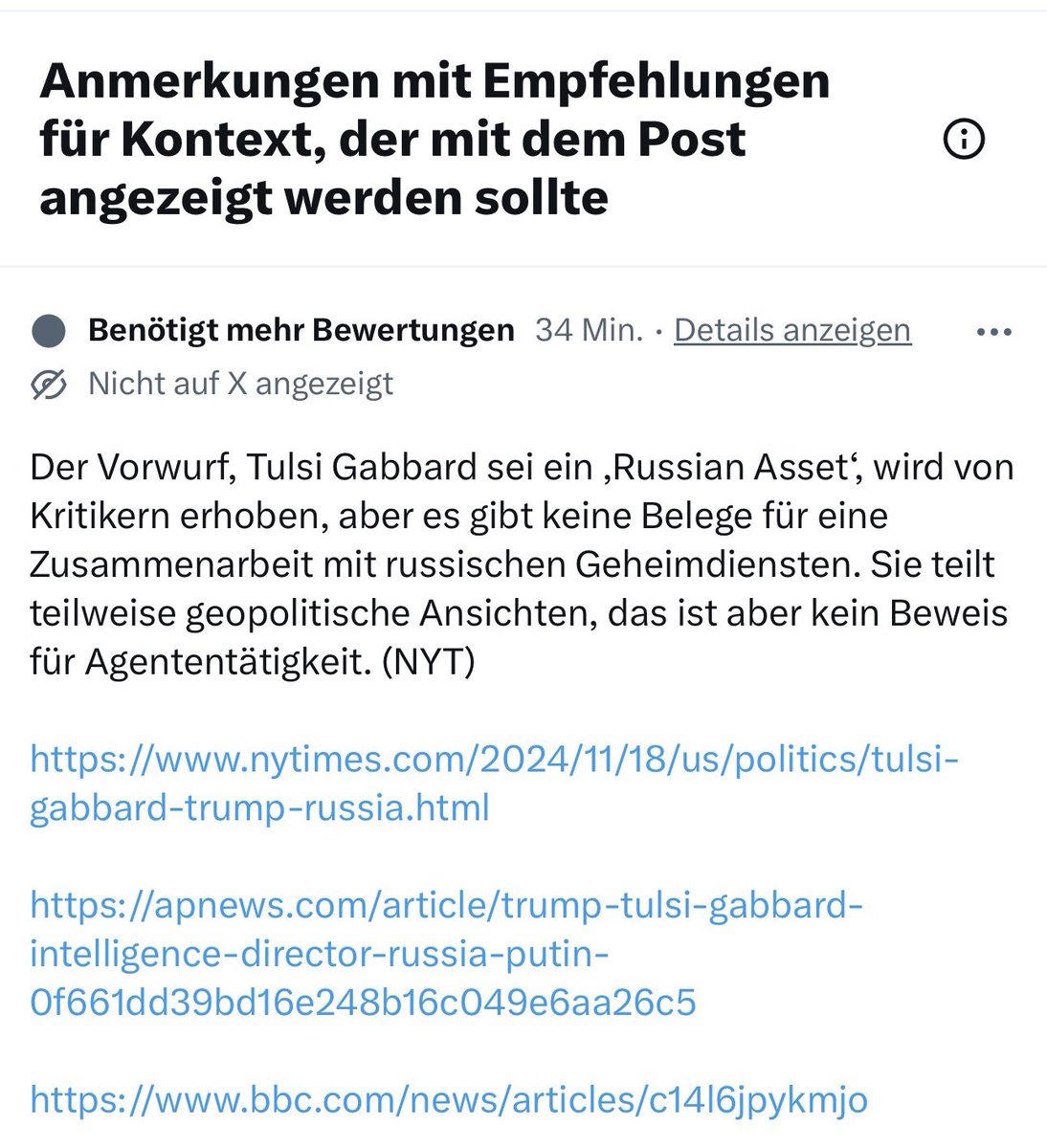 BrennpunktUA's tweet photo. #Addendum: Die vorgeschlagene „Community Note“ läuft schon deswegen fehl, weil das Wort „Asset“ nicht mit dem Wort „Agent“ gleichzusetzen ist. Da war mal wieder mal ein richtiger „Spezialist“ am Werk. Viel Spaß beim „Voting“ an alle Berechtigten. — mal sehen wie das ausgeht. 😁 https://t.co/x3lYqICJci