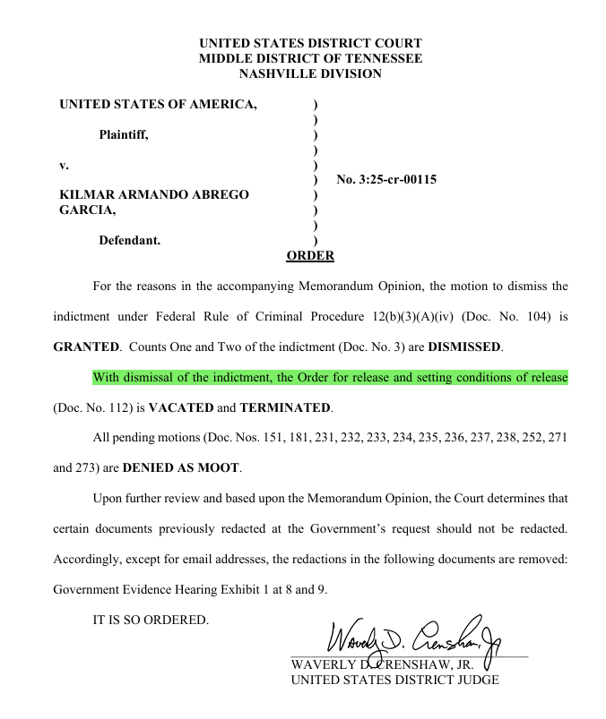 julie_kelly2's tweet photo. Judge Crenshaw has lifted all restrictions related to Garcia's release including remaining in the custody of his "brother" and electronic monitoring. https://t.co/kaZ6RnRFk3