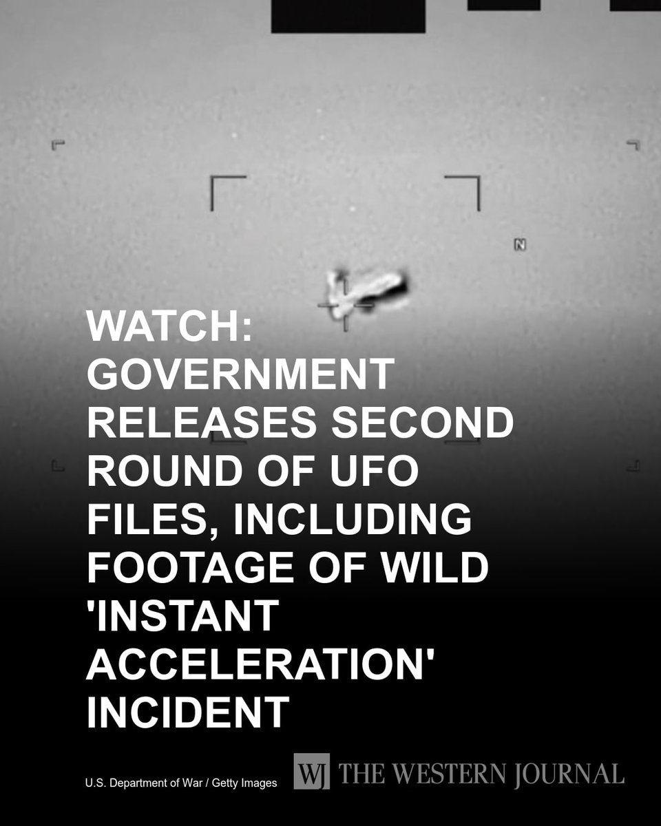 WesternJournalX's tweet photo. The War Department released a second batch of Unidentified Anomalous Phenomena files on Friday as part of President Donald Trump's executive order regarding the matter. The files, which were added to the Pentagon website https://t.co/OMS2FbIEn4, include… https://t.co/p78X2hBBDO https://t.co/NcAWAnqMyd