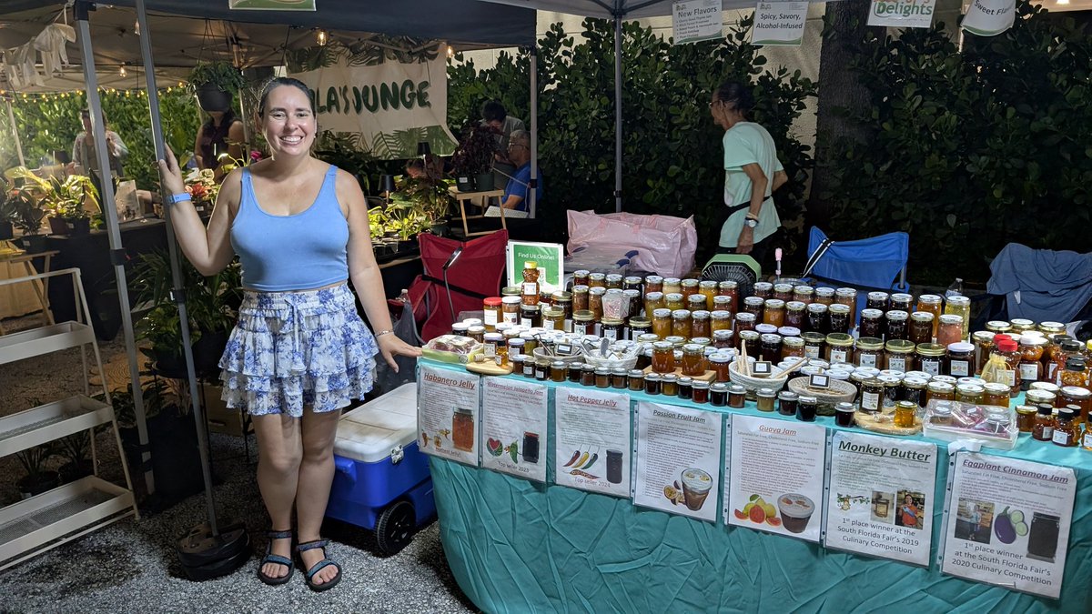 JpDelights's tweet photo. Hi Pembroke Pines ๐ we're at the #Qunubus #Moonlight #Market till 10 ๐
We have a new flavor: #Soursop #Jam!!!
Let us know what you think
12395-2 Pembroke Road #Pembroke #Pines 33025
#preserves #jam #jelly #confit #conserve #marmalade #chutney #honey #farmersmarket #local https://t.co/RJfVPfluYf