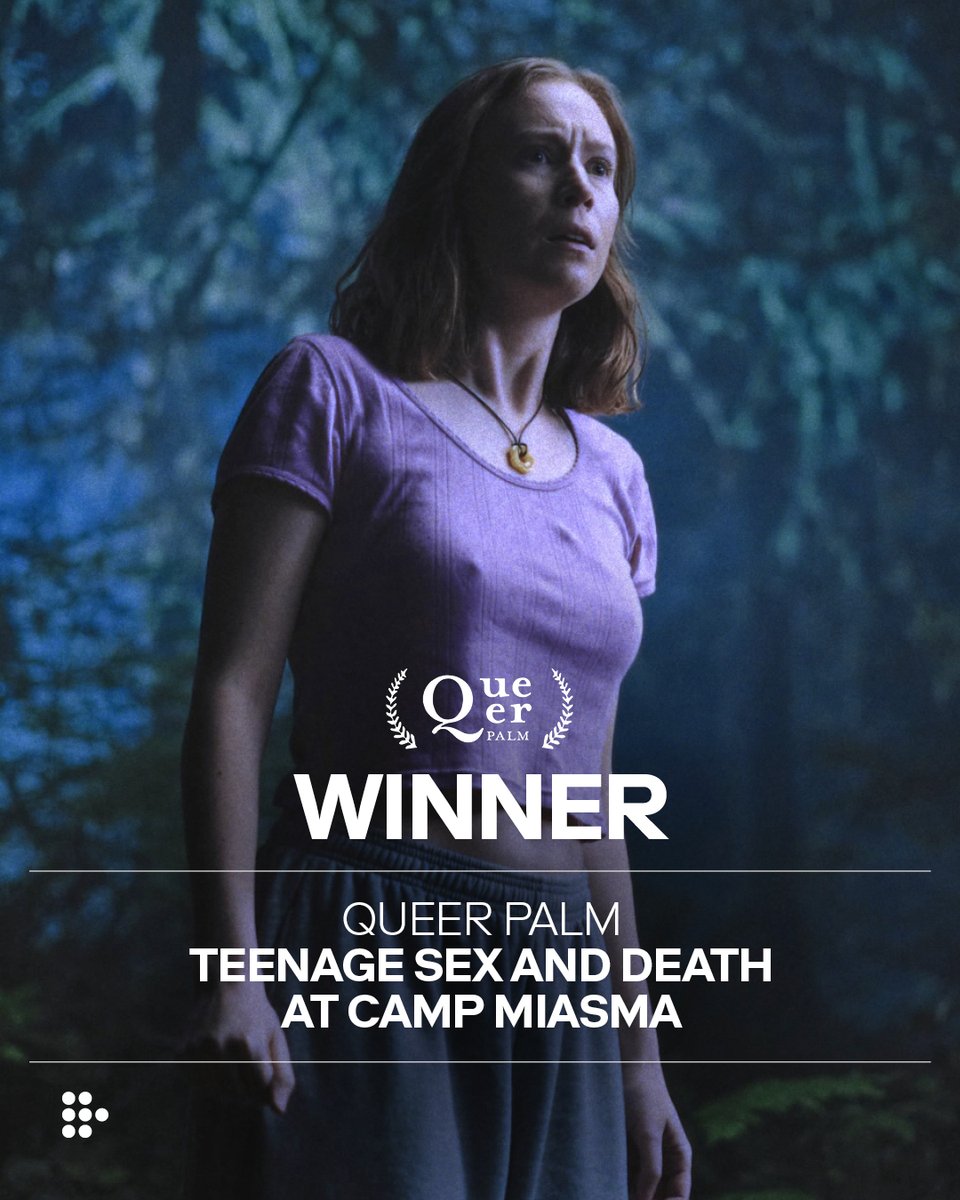 mubiindia's tweet photo. Love at first sight 💘

TEENAGE SEX AND DEATH AT CAMP MIASMA takes home the Queer Palm after premiering at #Cannes2026. https://t.co/niJcwEETeI