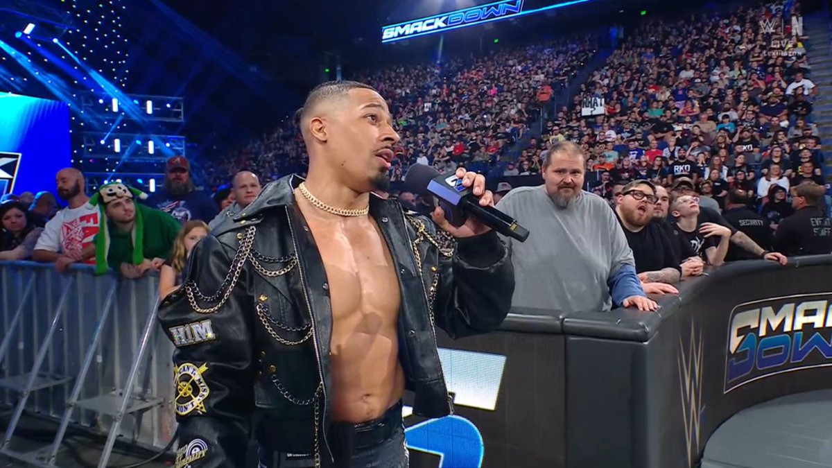SKWrestling_'s tweet photo. "I guess you were always better at being the second fiddle."

- Melo to Trick
#SmackDown https://t.co/d8sQtXrdfj