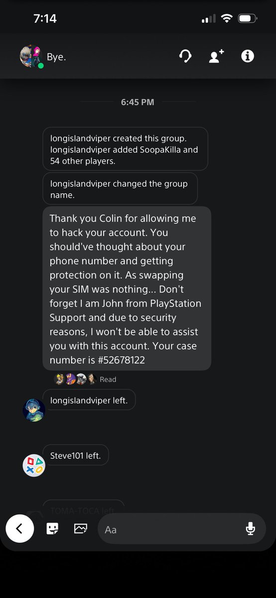 Tcannon008's tweet photo. @longislandviper Got this random PSN message about 20 mins ago. Not sure if it means anything or just still fallout from the hack? Disregard if not important info :) thanks Colin. https://t.co/foxN8Phnth