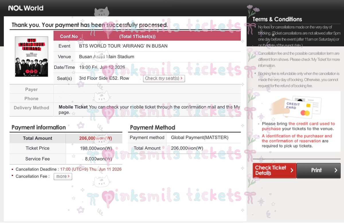 Pinksmil3ticket รับกดบัตร☘️ tweet media