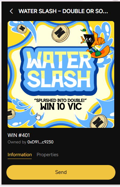 KeisukeUedar's tweet photo. Took my shot in WATER SLASH today 
Either you walk away with doubled VIC or a soaked NFT collectible 
Both outcomes honestly look fun on Viction. https://t.co/IavLqdkAYA