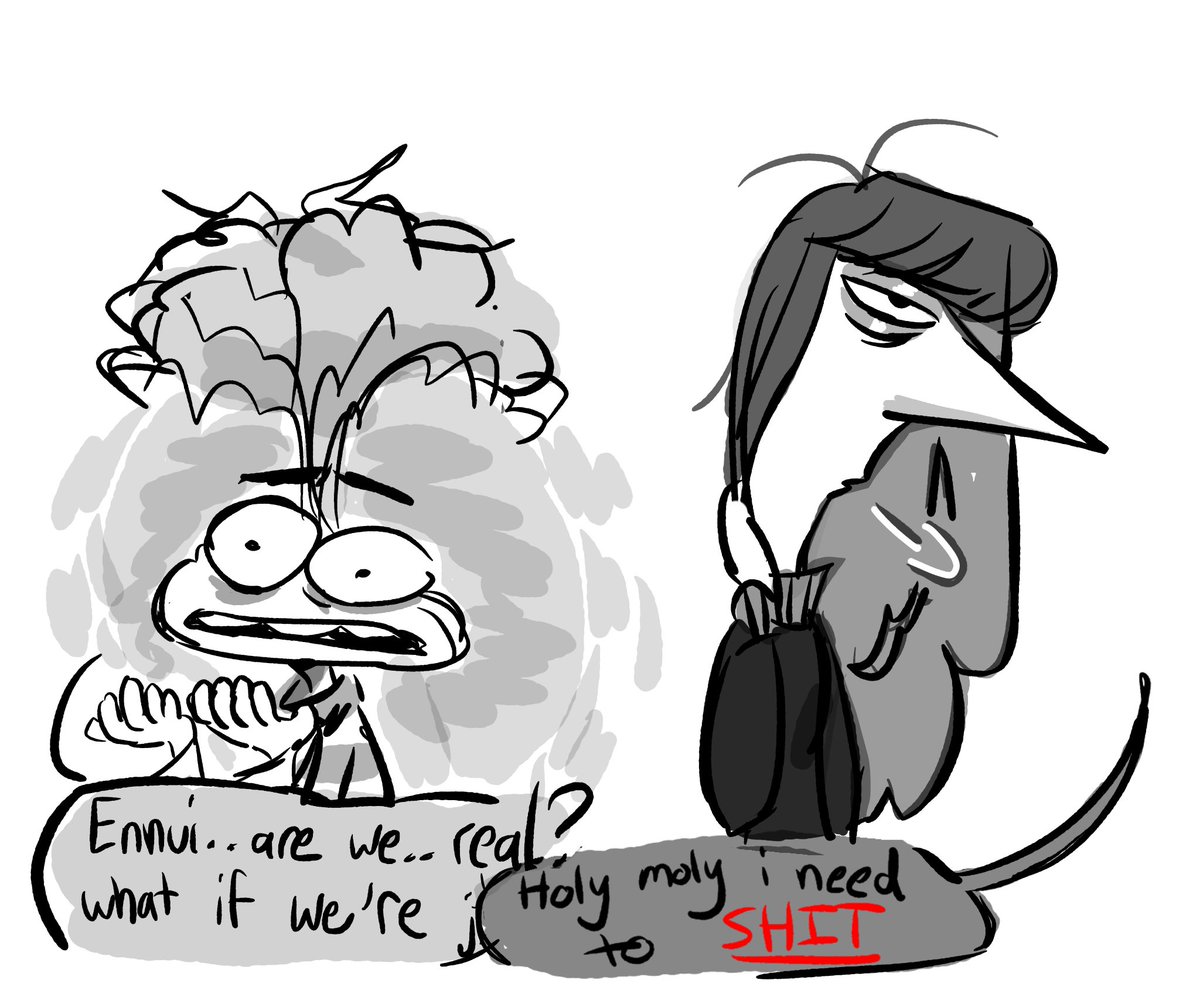 baby_gooberz's tweet photo. was listening to the cardigans while drawing this and now I HAVE to draw ennxiety #insideout #insideoutennui #insideoutanxiety #fanart I hate them /pos https://t.co/OGRUMmaM7E